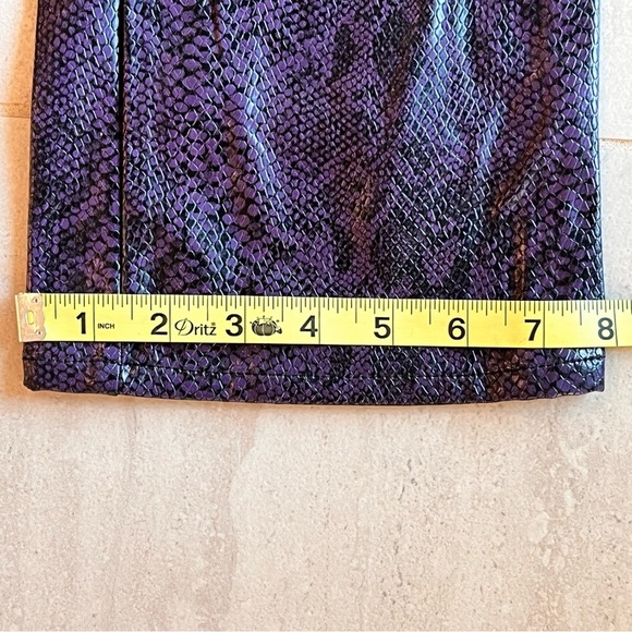 GUESS Snake Print Faux Leather Bootcut Pants Size 27 - Picture 11 of 11